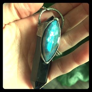 Callisto jewelry labradorite crystal necklace